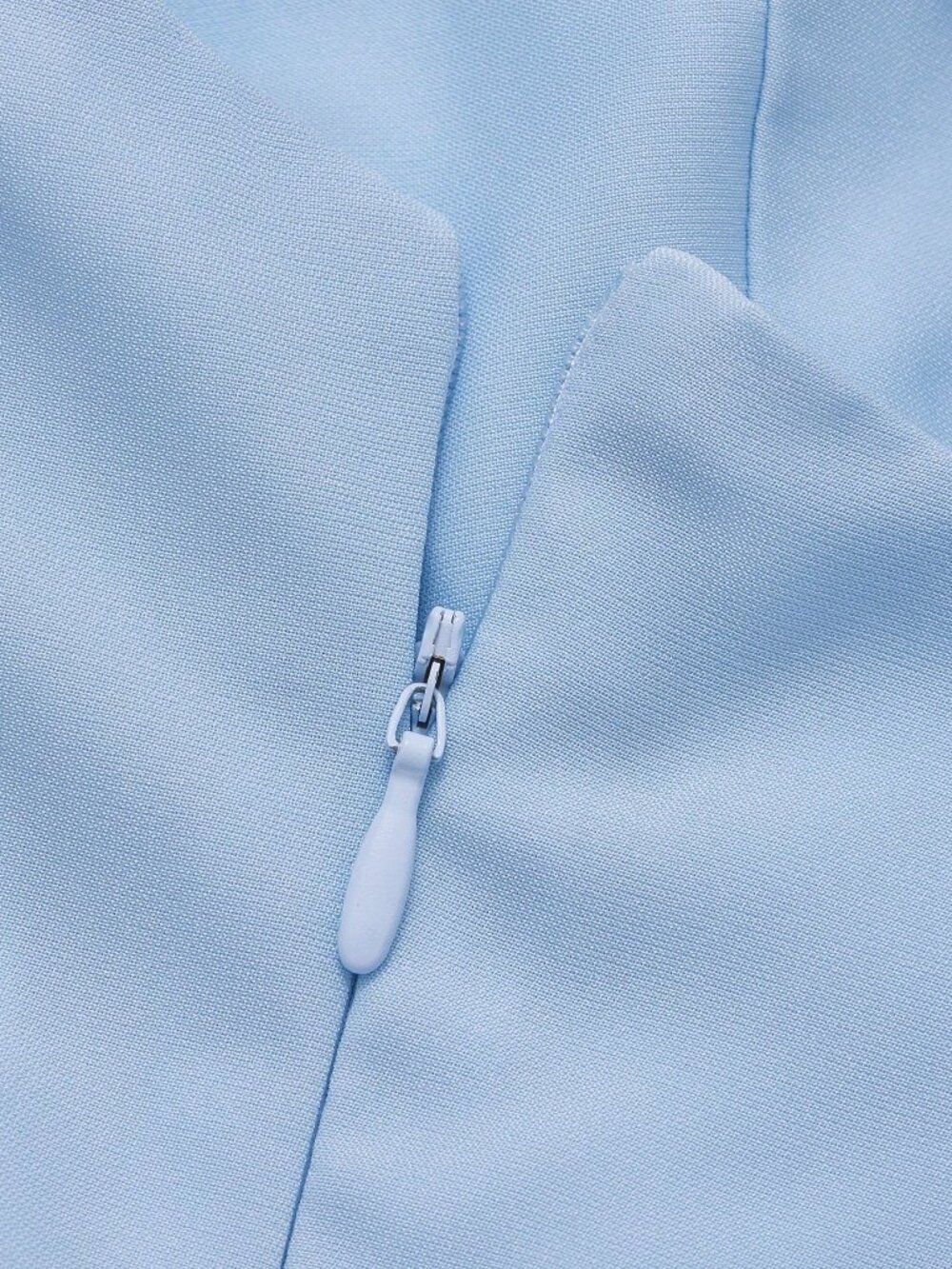 Blue Elegant Women's Romantic Fitted Pleated Dress - Picture 5 of 9